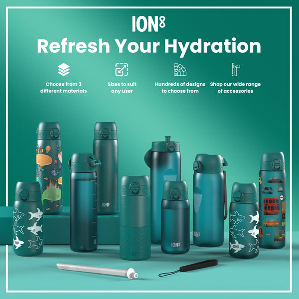Leak Proof Slim Water Bottle, Stainless Steel, Camouflage, 600ml (20oz)