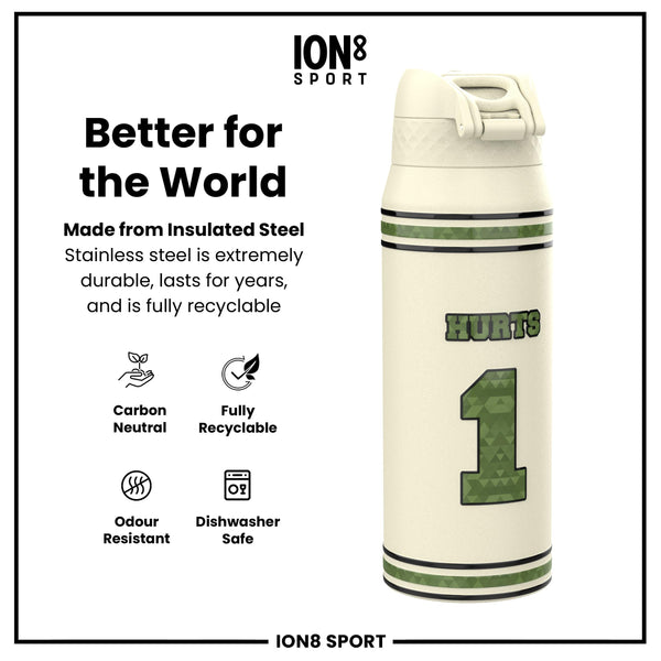 NFL x Ion8 Sports, Insulated Bottle, Icon Series, Jalen Hurts, 750ml (24oz)
