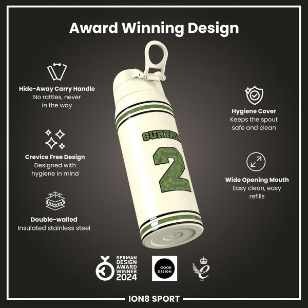NFL x Ion8 Sports, Insulated Bottle, Icon Series, Pat Surtain, 750ml (24oz)