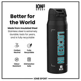 NFL x Ion8 Sports, Insulated Bottle, Locked In Series, De'von Achane, 750ml (24oz)