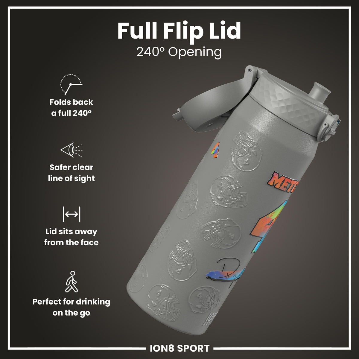 NFL x Ion8 Sports, Insulated Bottle, Signature Series, DK Metcalf, 750ml (24oz)
