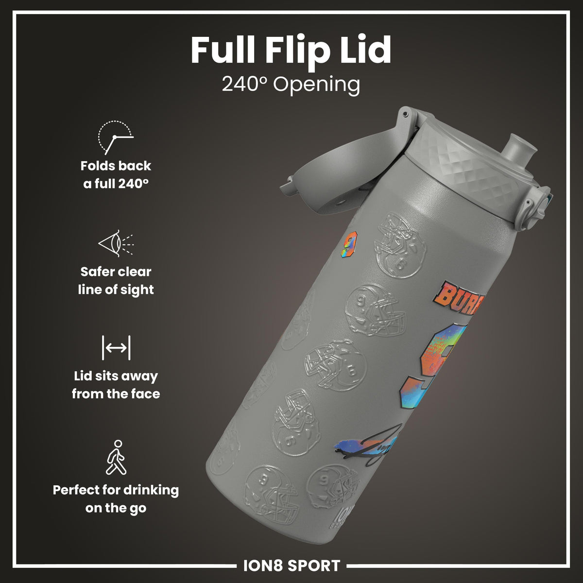 NFL x Ion8 Sports, Insulated Bottle, Signature Series, Joe Burrow, 750ml (24oz)