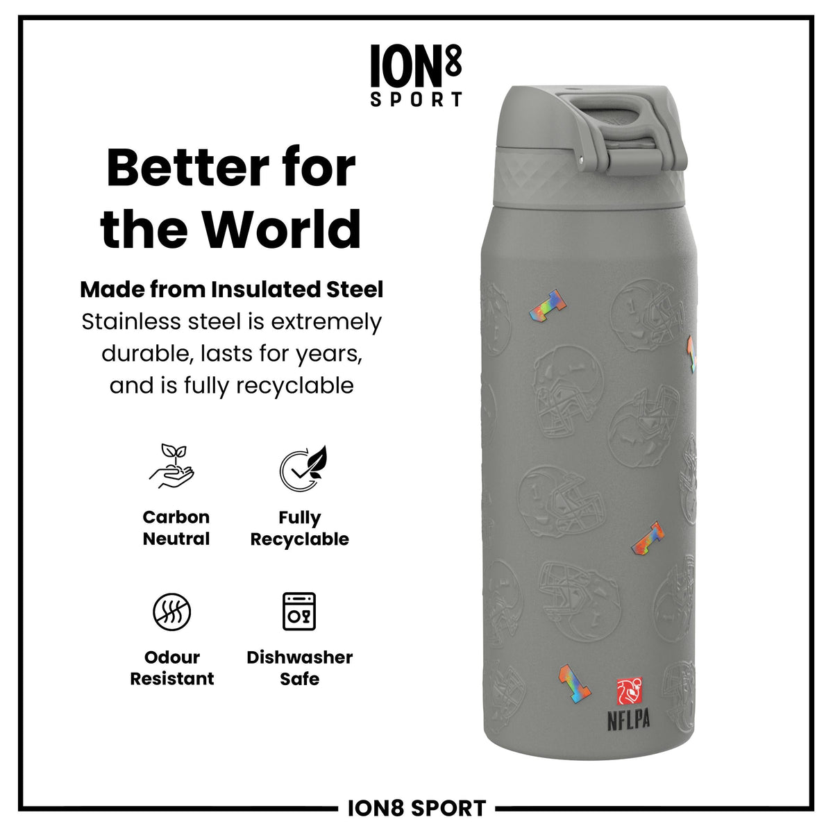 NFL x Ion8 Sports, Insulated Bottle, Signature Series, Ja'Marr Chase, 750ml (24oz)