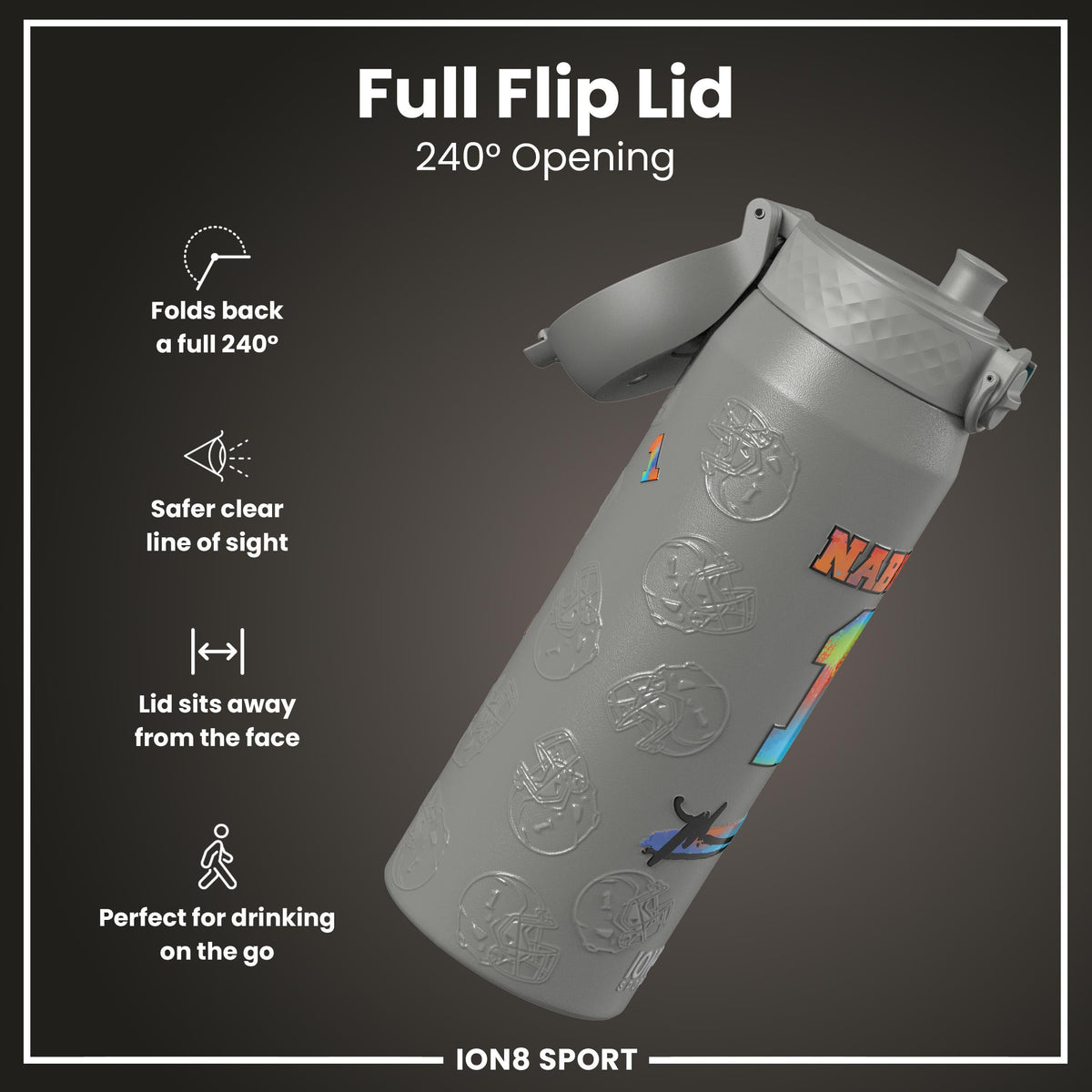 NFL x Ion8 Sports, Insulated Bottle, Signature Series, Malik Nabers, 750ml (24oz)