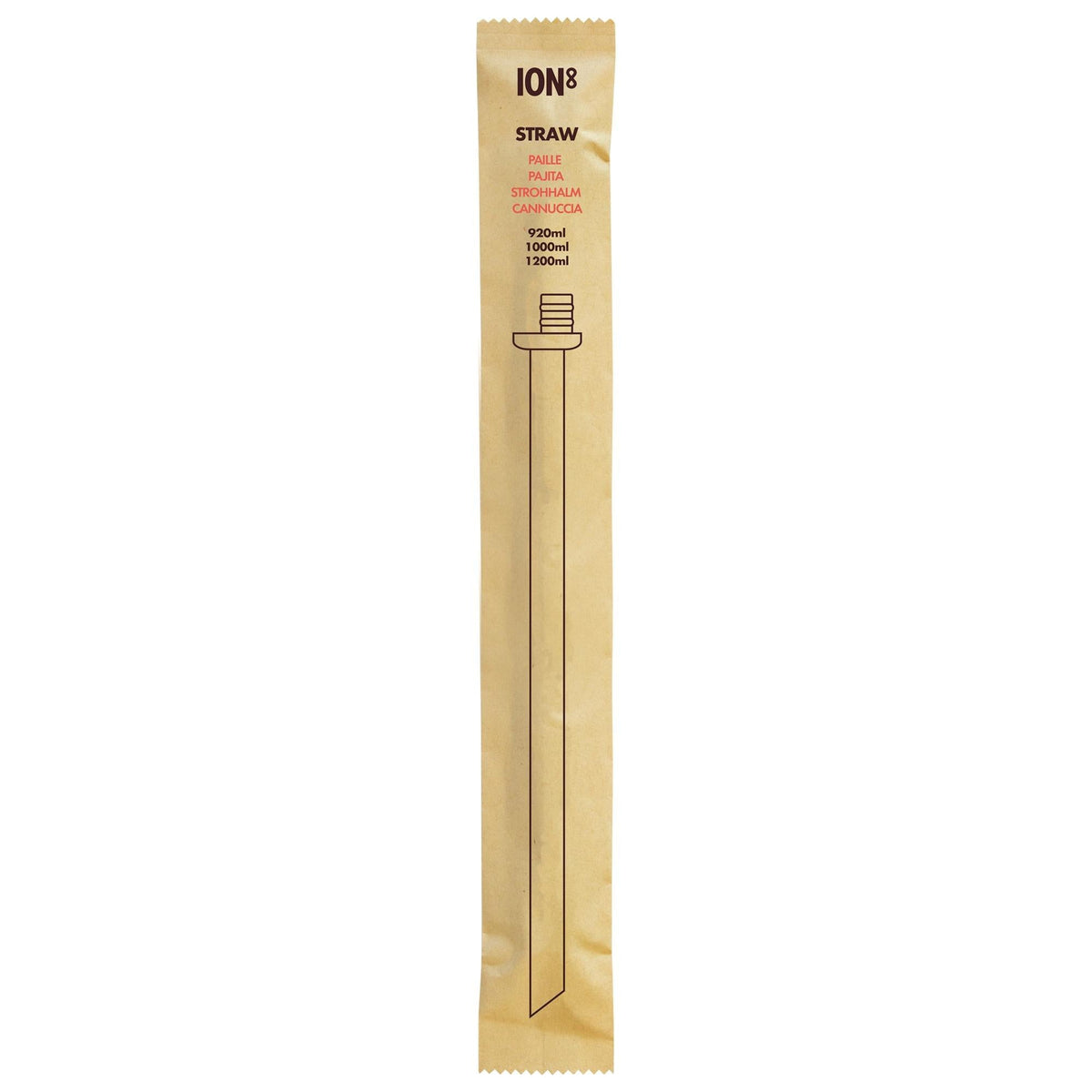 X-Large Straw for 900ml -1200ml ION8 Bottles, Add-on Straw, X-Large