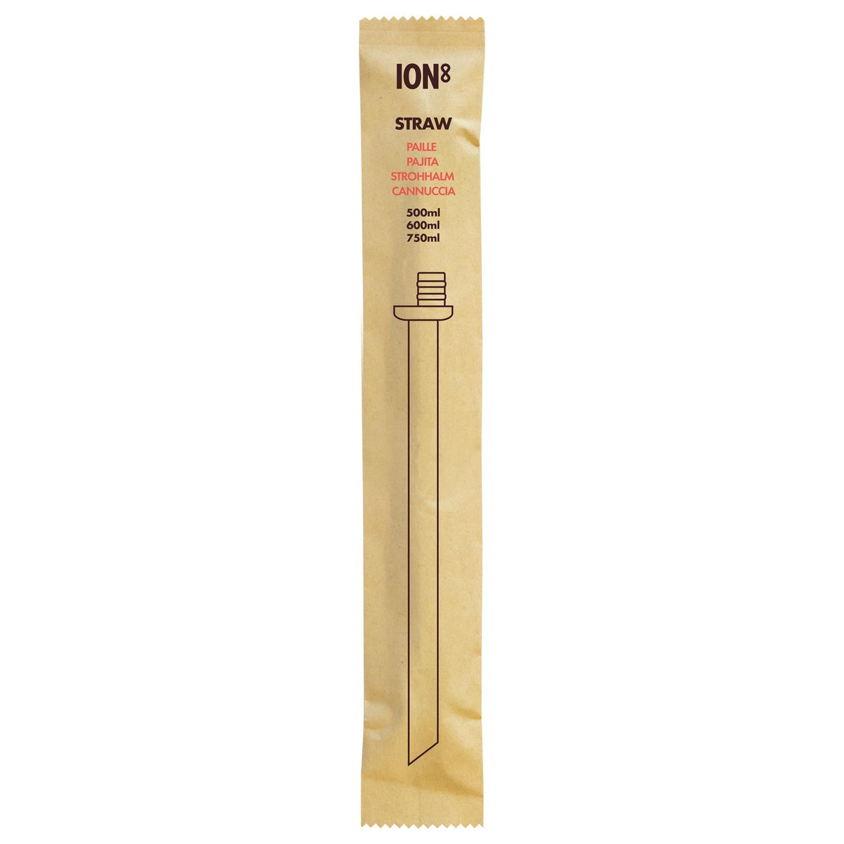 Medium/Large Straw for 500ml -750ml ION8 Bottles, Add-on Straw, Medium/Large