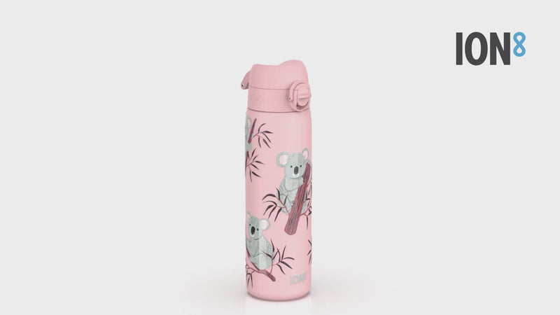 Leak Proof Slim Thermal Steel Water Bottle, Insulated, Koala, 500ml (17oz)