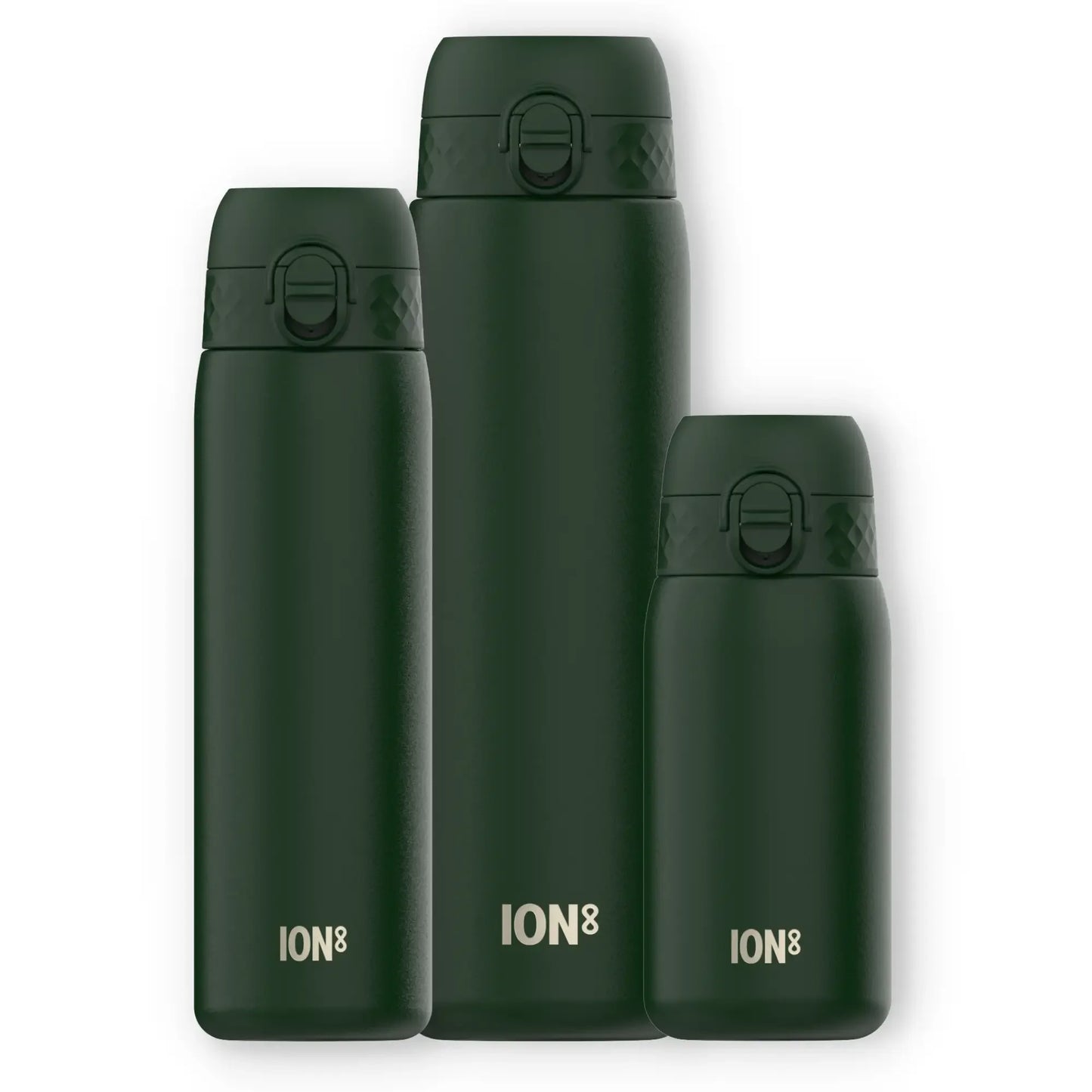 ION8, Lightweight Steel Trio Bottle Bundle, Dark Green